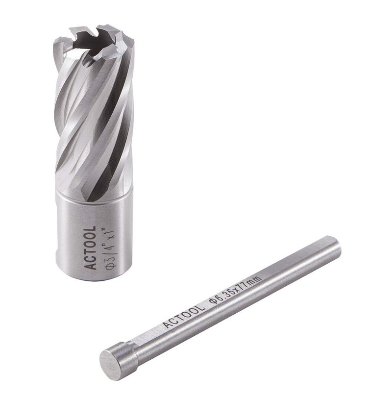 ACTOOL 3/4" Diameter Ã— 1" Depth of Cut HSS ANNULAR Cutter with 3/4'' Weldon Shank - Image 5